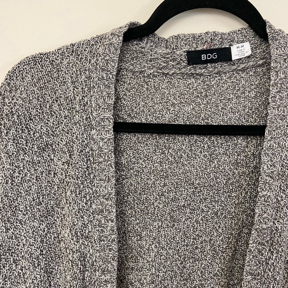 BDG Thin-knit Heather Grey Cardigan - Picture 2 of 2